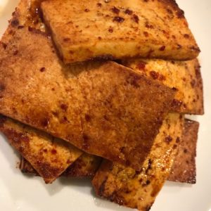 Sauteed and Seasoned Firm Tofu Slices