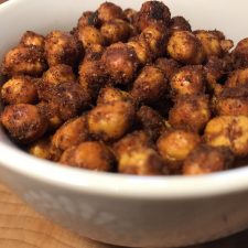 Put down the potato chips and make this healthy alternative - spiced baked chickpeas. You can play around with your spice mixture till you find the perfect combination.