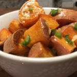 Roasted Sweet Potatoes with Jalapeno and Honey